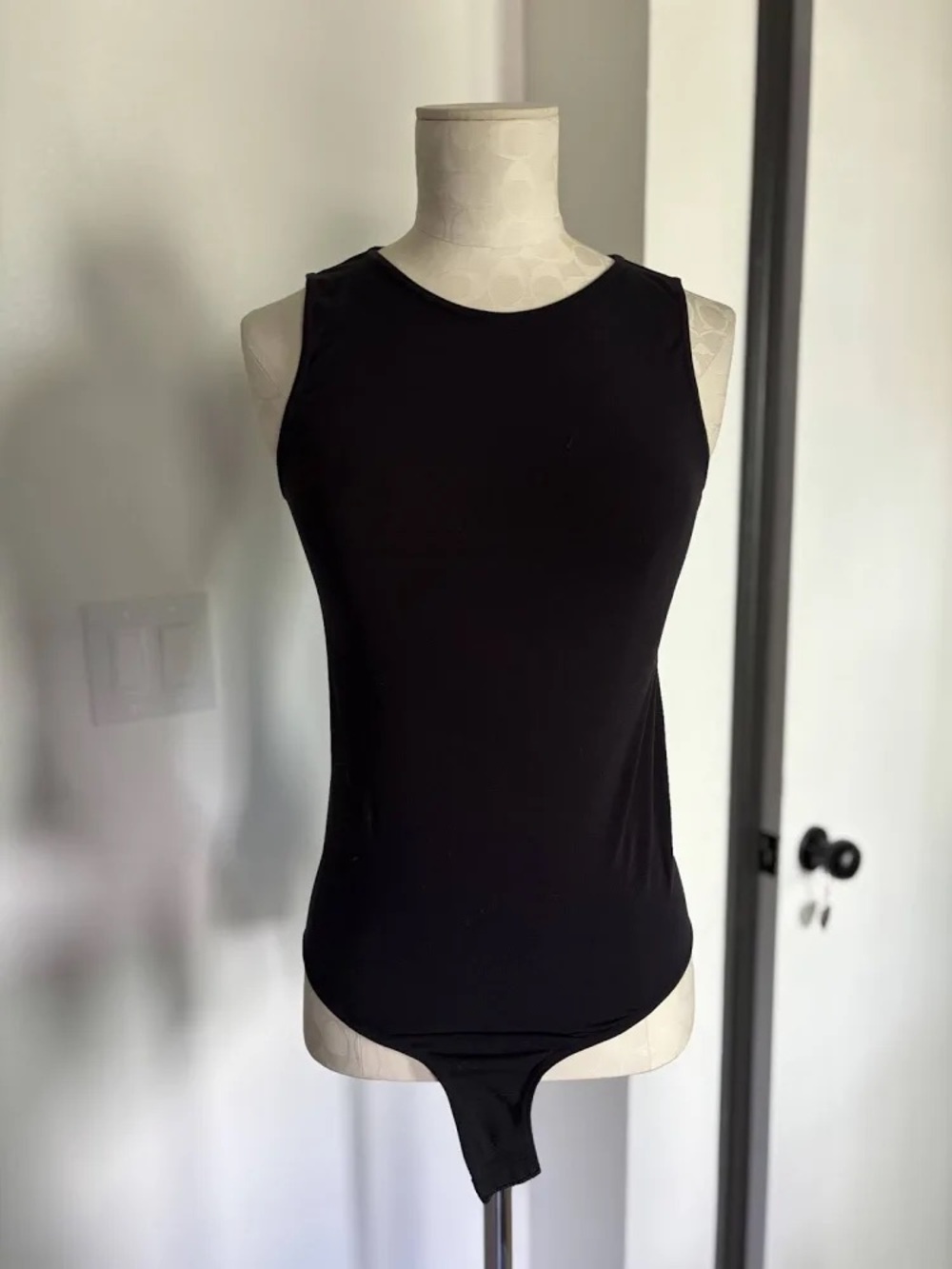 Blackmilk Black Sleeveless Crew Neck Bodysuit